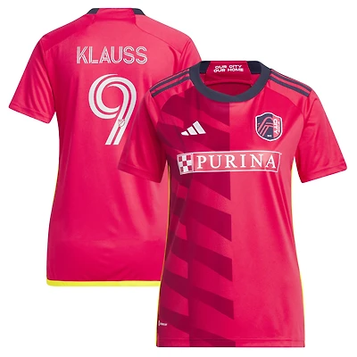 Women's adidas João Klauss Red St. Louis CITY SC 2023 Kit Replica Jersey
