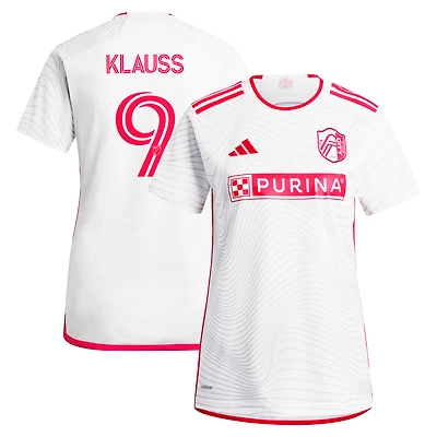 Women's adidas João Klauss White St. Louis City SC 2024 The Confluence Kit Replica Player Jersey