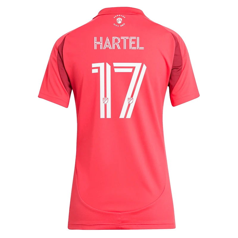 Maillot de joueur réplique rouge adidas Marcel Hartel Red St. Louis CITY SC 2025 Forever pour femme