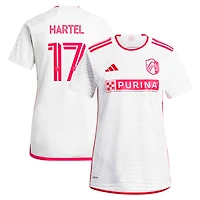 Maillot de joueur réplique adidas Marcel Hartel blanc St. Louis City SC 2024 The Confluence Kit pour femme