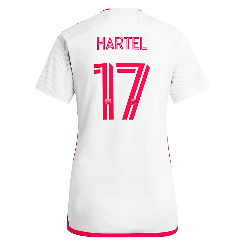Maillot de joueur réplique adidas Marcel Hartel blanc St. Louis City SC 2024 The Confluence Kit pour femme