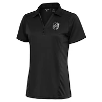Polo hommage pour femme Antigua Charcoal St. Louis City SC avec logo métallique brossé