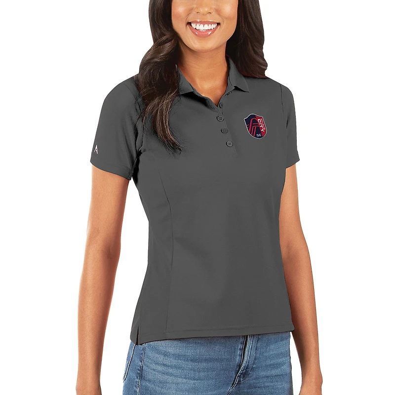 Polo piqué Legacy Antigua Charcoal pour femme, St. Louis City SC