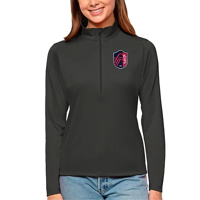 Pull-over à fermeture éclair quart de tour pour femme, coloris anthracite, St. Louis City SC Tribute