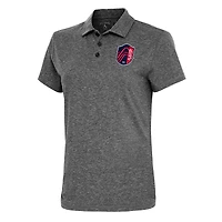 Polo Motivated Antigua Heather Black pour femme, St. Louis City SC