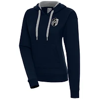 Sweat à capuche Victory en tissu brossé métallisé bleu marine pour femme de St. Louis City SC