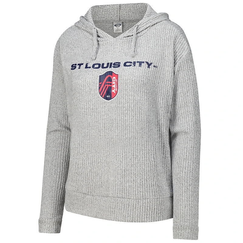Women's Concepts Sport Gray St. Louis City SC Juniper Long Sleeve Hoodie Top