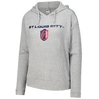 Women's Concepts Sport Gray St. Louis City SC Juniper Long Sleeve Hoodie Top