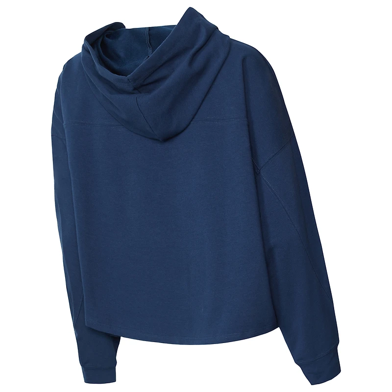Women's Concepts Sport Navy St. Louis City SC Elevation Tri-Blend Long Sleeve Pullover Hoodie