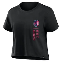 Women's Fanatics Black St. Louis City SC Chip Pass Fashion Cropped T-Shirt