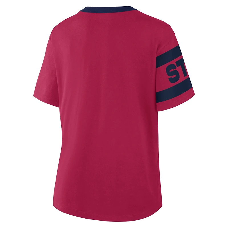 T-shirt rouge pour femme Fanatics St. Louis City SC Defender Pairing Legacy
