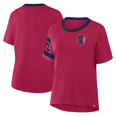 T-shirt rouge pour femme Fanatics St. Louis City SC Defender Pairing Legacy