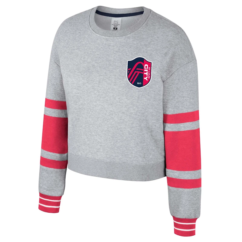 Sweat-shirt court Stadium Essentials pour femme, gris chiné, St. Louis City SC Scrimmage