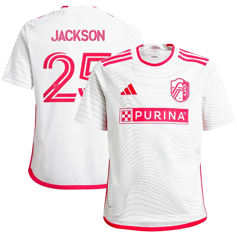 Youth adidas Aziel Jackson White St. Louis City SC 2024 The Confluence Kit Replica Player Jersey
