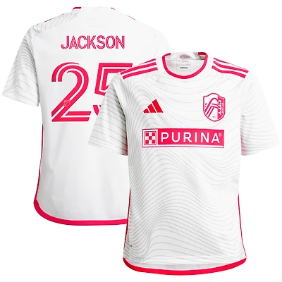 Youth adidas Aziel Jackson White St. Louis City SC 2024 The Confluence Kit Replica Player Jersey