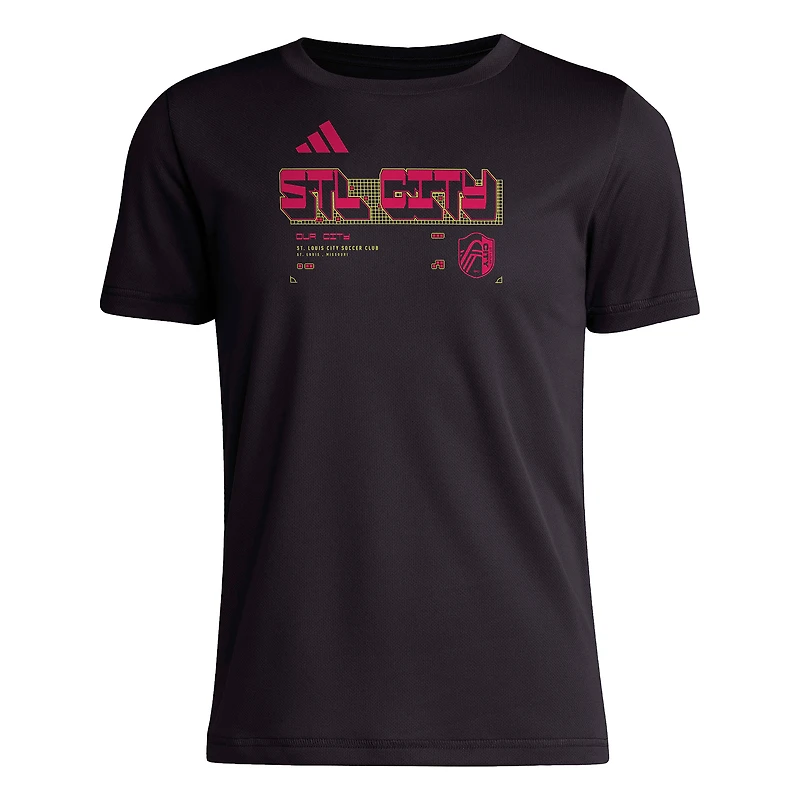 Youth adidas Black St. Louis CITY SC 2026 Anthem AEROREADY Pregame T-Shirt