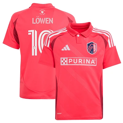 Youth adidas Eduard Löwen Red St. Louis CITY SC 2025 Forever Replica Player Jersey