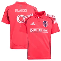 Maillot de joueur réplique rouge adidas João Klauss pour jeune St. Louis CITY SC 2025 Forever Red