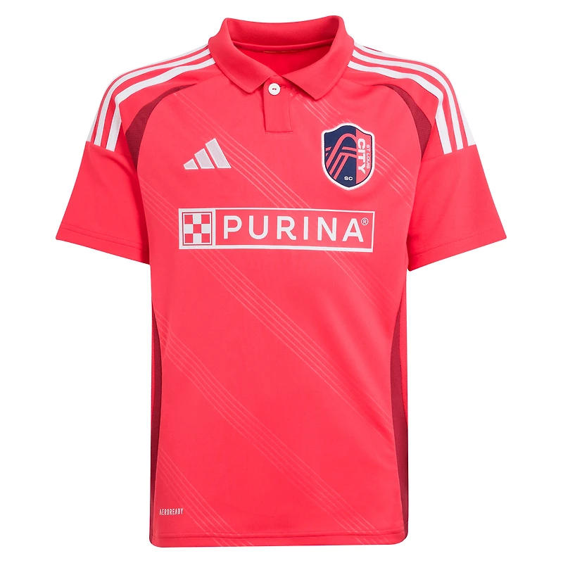 Maillot de joueur réplique rouge adidas João Klauss pour jeune St. Louis CITY SC 2025 Forever Red