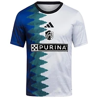Haut d'avant-match adidas blanc St. Louis CITY SC 2025 Gaming AEROREADY pour jeunes