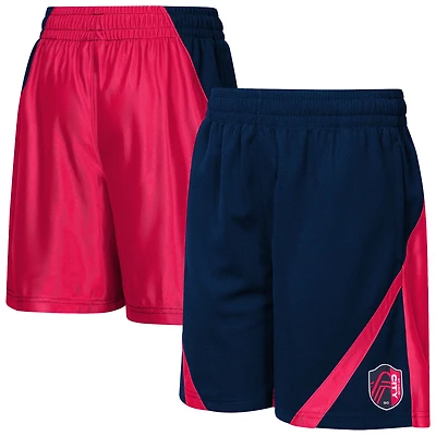 Youth Outerstuff  Navy/Red St. Louis CITY SC Color Blocked Shorts