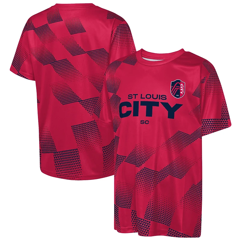 T-shirt transparent Outerstuff rouge pour jeunes de St. Louis City, Caroline du Sud