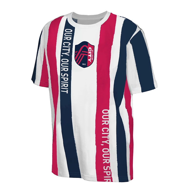 T-shirt blanc à col montant pour jeunes du St. Louis City SC