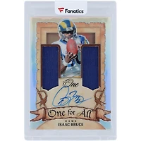 Carte autographiée d'Isaac Bruce (St. Louis Rams) 2023 Panini One One For All Dual Jersey Relic #352 #65/99