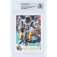 Kurt Warner St. Louis Rams Autographed 1999 Fleer Focus #40 Beckett Fanatics Witnessed Authenticated Rookie Card