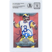 Kurt Warner St. Louis Rams Autographed 2012 Topps Triple Threads #47 #/989 Beckett Fanatics Witnessed Authenticated 10 Card