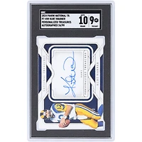 Carte autographiée de Kurt Warner (St. Louis Rams) 2024 Panini National Treasures Personalized Signatures #PT-KW #24/99 authentifiée par SGC (9/10).