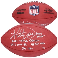 Kurt Warner St. Louis Rams Autographed Duke Full Color Football with Multiple Inscriptions - Limited Edition #1/5