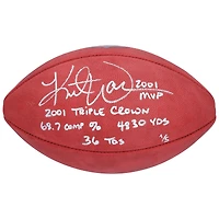 Kurt Warner St. Louis Rams Autographed Duke Full Color Football with Multiple Inscriptions - Limited Edition #1/5