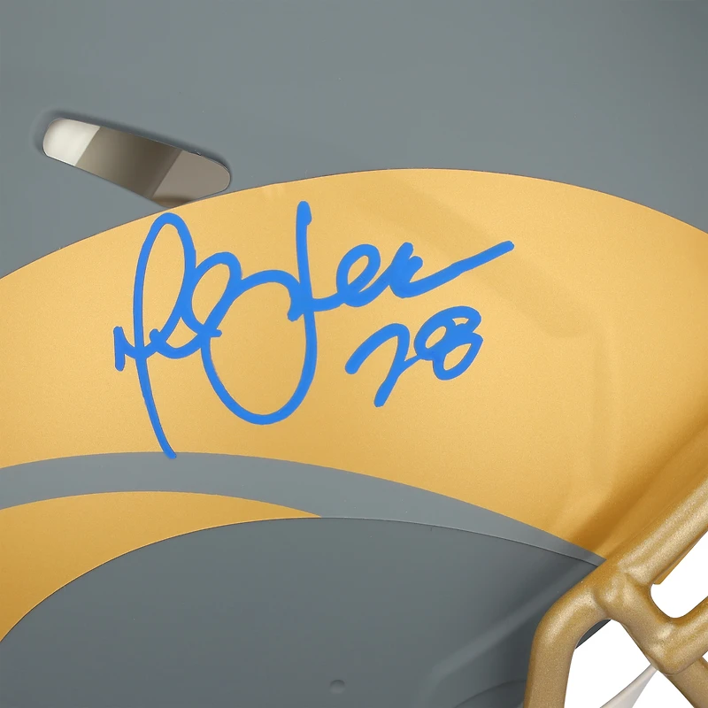 Casque Riddell Slate Speed authentique autographié par Marshall Faulk des Rams de St. Louis