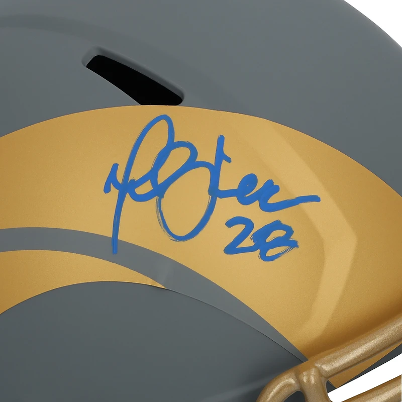 Réplique du casque Riddell Speed Slate autographié par Marshall Faulk des Los Angeles Rams