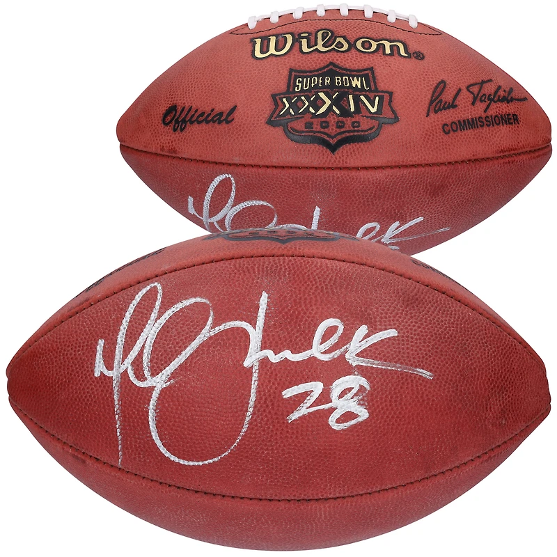 Marshall Faulk St. Louis Rams Autographed Super Bowl XXXIV Pro Football