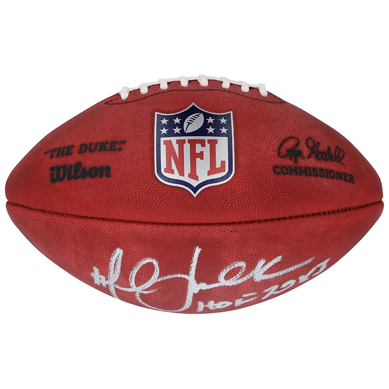 Marshall Faulk St. Louis Rams Autographed Wilson Duke Full Color Football with "HOF 20XI" Inscription