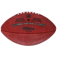 Ballon de football Wilson Duke en couleur autographié par Marshall Faulk des Rams de St. Louis avec inscription « HOF 20XI »