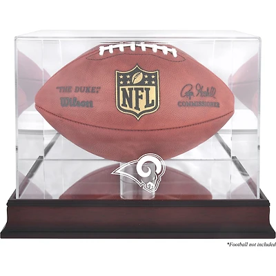 St. Louis Rams Mahogany Football Logo Display Case with Mirror Back