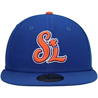 Men's New Era Blue St. Lucie Mets Authentic Collection Team Home 59FIFTY Fitted Hat