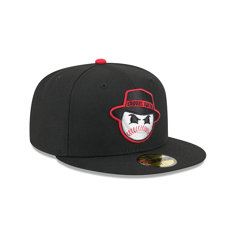 Casquette ajustée 59FIFTY noire New Era pour homme, thème St. Paul Saints