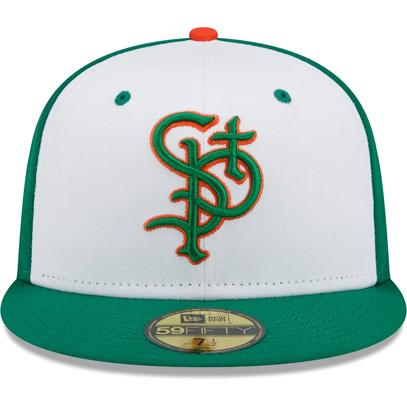 Casquette ajustée 59FIFTY pour homme St. Paul Saints Theme Night New Era blanche/verte