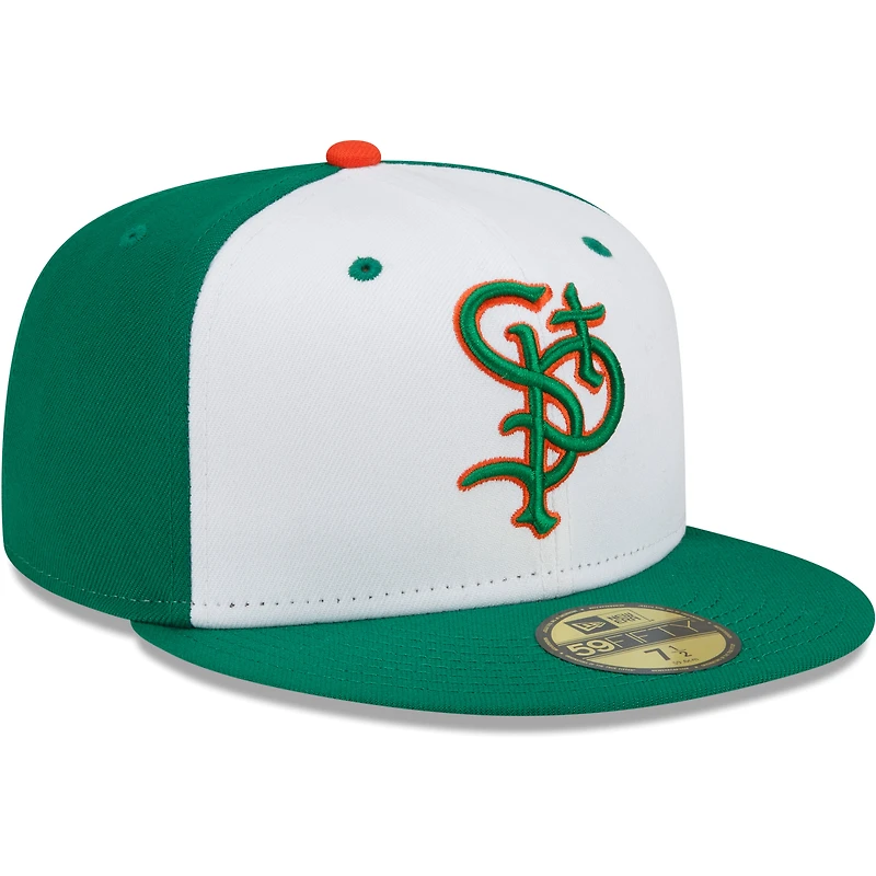 Casquette ajustée 59FIFTY pour homme St. Paul Saints Theme Night New Era blanche/verte