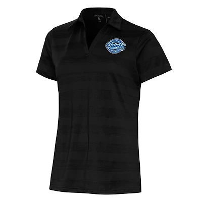 Polo noir Antigua pour femme avec logo Compass des Saints de Saint-Paul