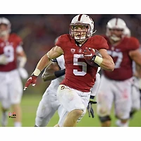 Christian McCaffrey Stanford Cardinal Maillot non signé se précipitant pour une photo de touché