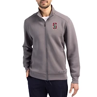 Veste zippée intégrale Cutter & Buck grise Stanford Cardinal Roam Eco Recycled pour homme