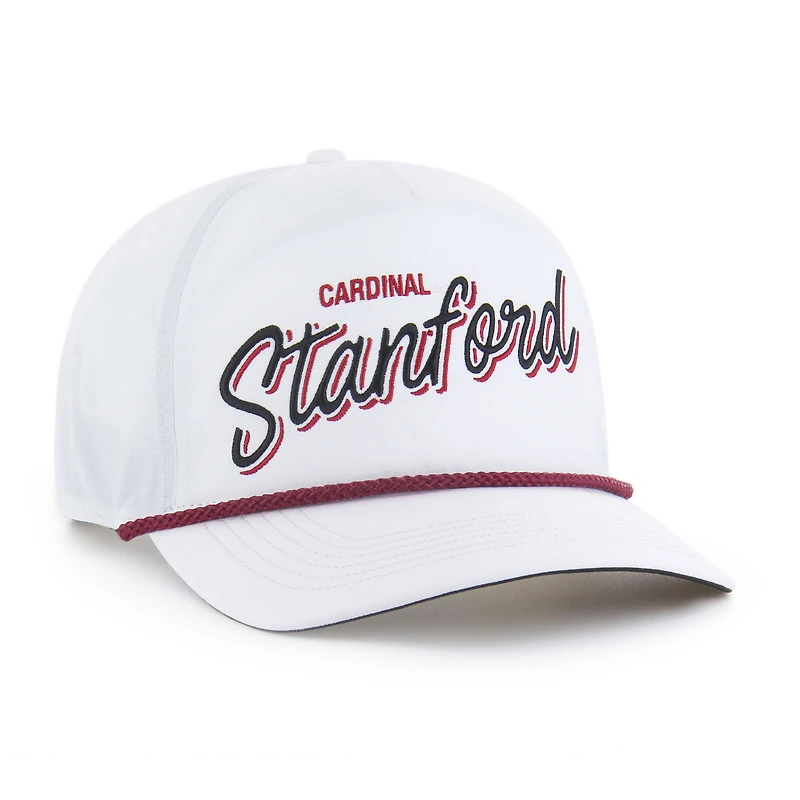 Casquette ajustable Stanford Cardinal Fairway Hitch blanche pour homme, modèle 1947
