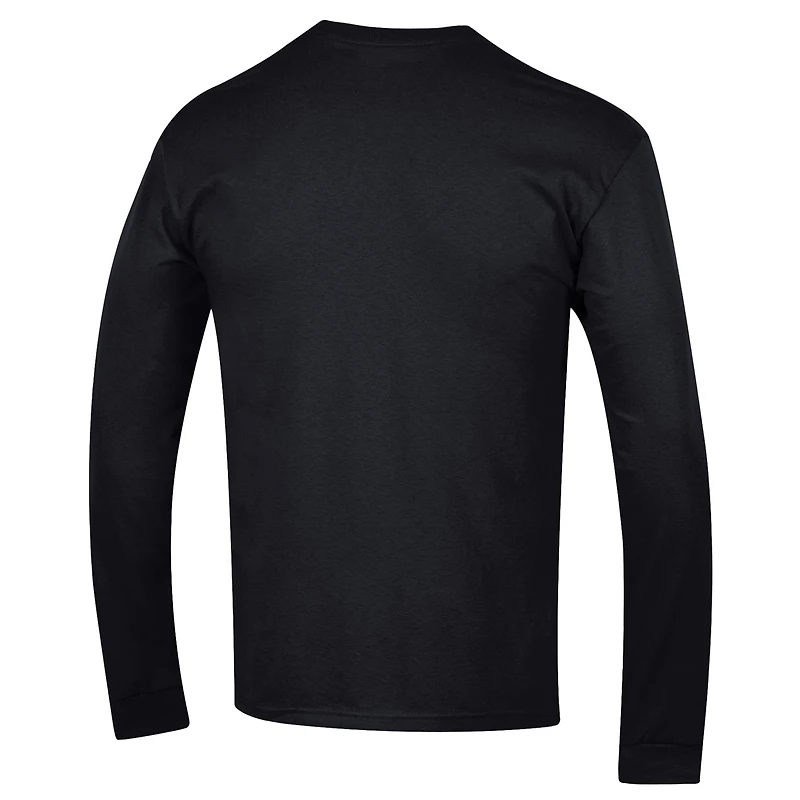 T-shirt à manches longues noir Stanford Cardinal Arch Over Logo 2-Hit pour homme