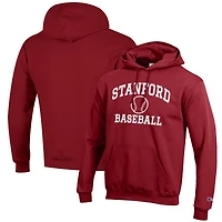 Men's Champion Cardinal Stanford Baseball Icon Pullover Hoodie