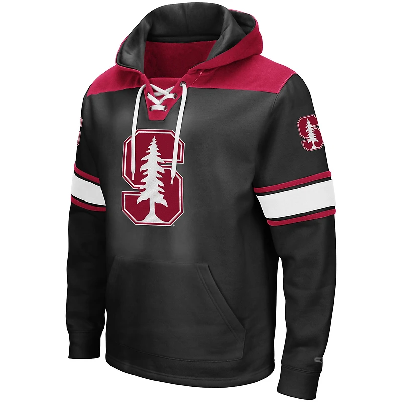 Sweat à capuche lacets Colosseum Stanford Cardinal 2.0 noir pour hommes